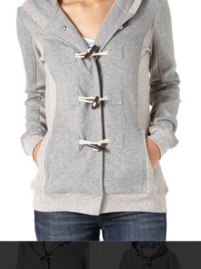 Quiksilver Light Heather Gray Toggle Hoodie